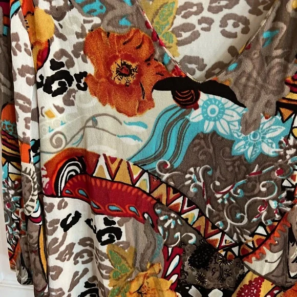 Chico's Travelers Multicolor Women's Top Size 3 (XL) JUST REDUCED!!!! - Picture 5 of 6